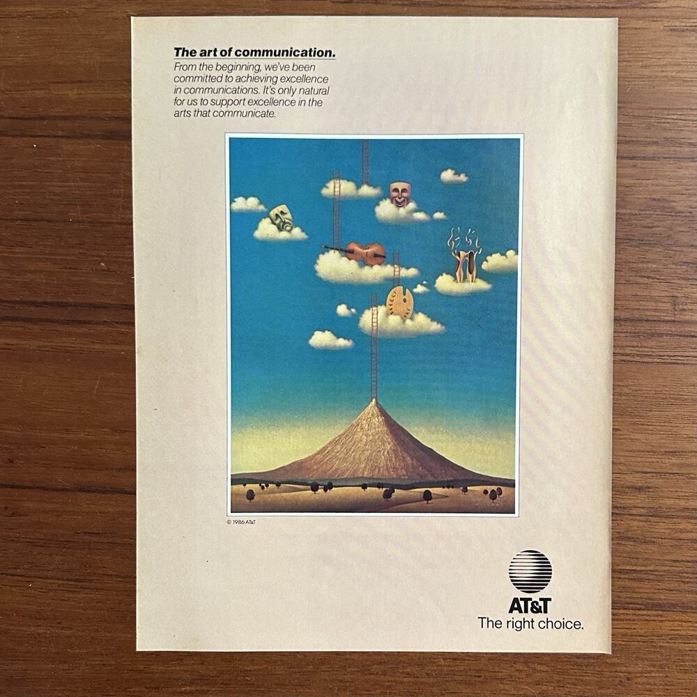 1986 Print Ad AT&T Telephone Ad The Art of Communication